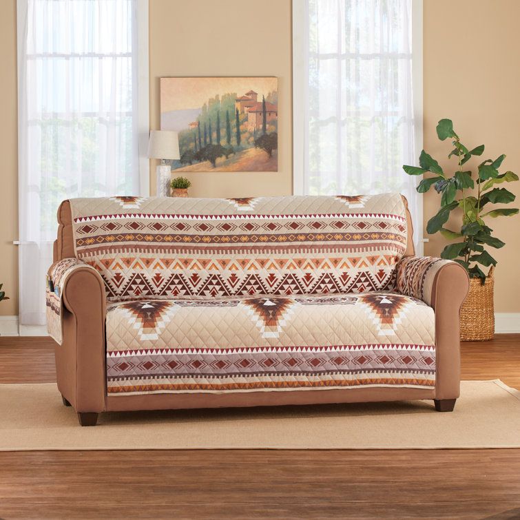 Union Rustic Polyester Box Cushion Loveseat Slipcover & Reviews